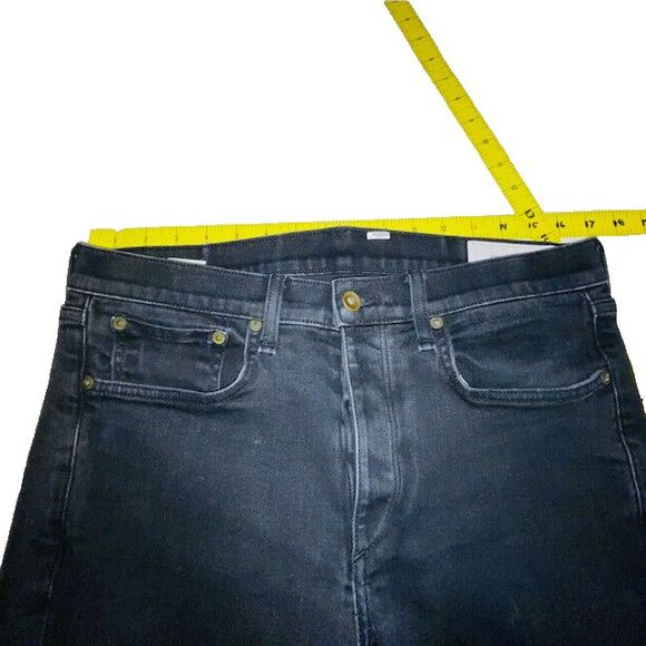 Rag & Bone Jeans Mens Black Fit 1 Extra Slim Straight Preppy Premium Denim 32x30 - Picture 5 of 16